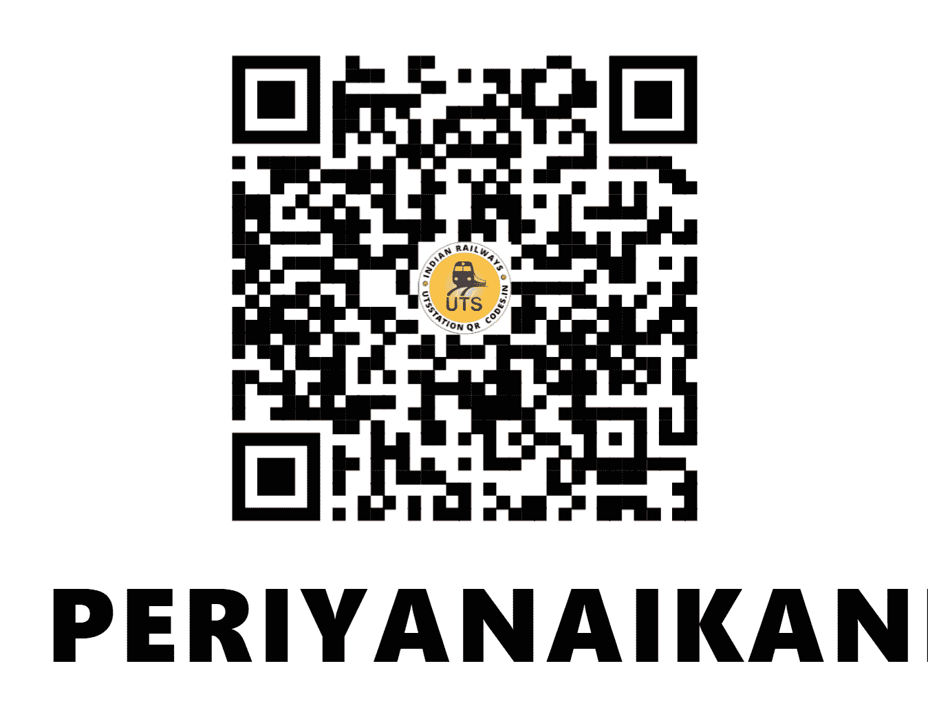 UTS QR Code for PERIYANAIKANPALAIYAM - PKM - SR (TAMIL NADU)